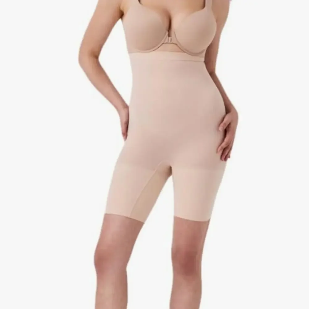 Spanx Power Panties High Waisted Mid Thigh Shapewear Shorts Cocoa Size A NWT